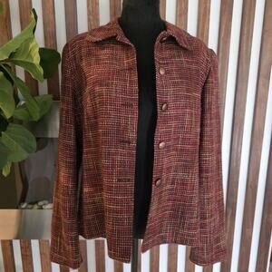 Goodclothes Collections Jacket Women's 10 Tweed‎ Button Up Lined Acrylic Blazer